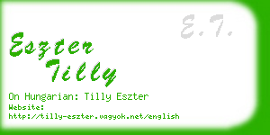 eszter tilly business card